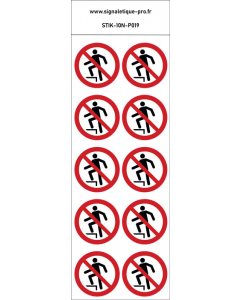 Panneau Interdiction de marcher sur la surface 10N