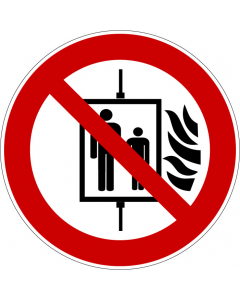 Panneau Interdiction d'utiliser l'ascenseur en cas d'incendie
