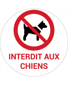 Panneau pictogramme Interdit aux chiens
