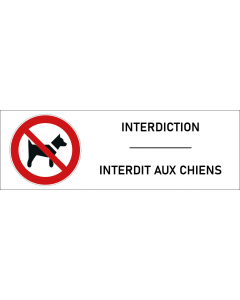 Signalétique interdit aux chiens