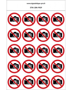 Panneau Interdiction de photographier 20N