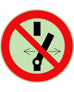 Panneau interdit de modifier la position de l’interrupteur photoluminescent