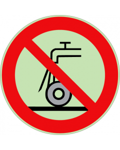 Panneau interdit d’ utiliser pour rectification humide photoluminescent