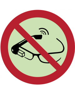  Panneau Utilisation de lunettes intelligentes interdite photoluminescent