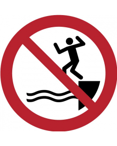 Pictogramme ne pas sauter dans l’eau