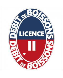 Panneau Débit boissons licence II