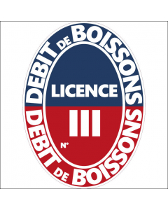 Panneau Débit boissons licence III