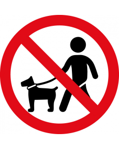 Pictogramme Panneau interdiction aux chiens même tenus en laisse 2