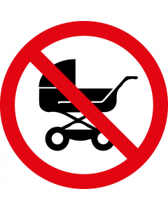 Pictogramme Panneau interdiction aux poussettes enfants