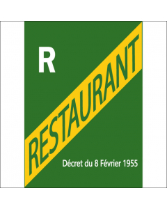 Panneau Licence restaurant R