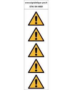 Autocollants Danger général 5N