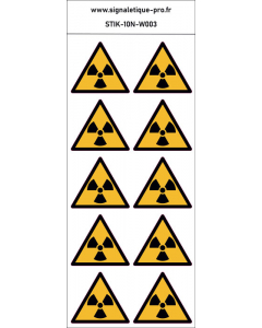 Panneau Matières radioactives ou radiations ionisantes 10N