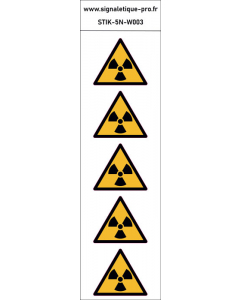 Panneau Matières radioactives ou radiations ionisantes 5N

