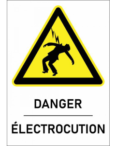 Panneau Danger électrocution format A