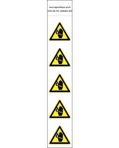 Panneau Autocollants Danger électrocution des mains – 5N