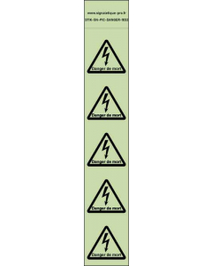 Panneau Autocollants photoluminescents Danger de mort – 5Ph
