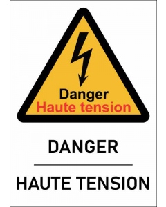 Panneau Danger de mort haute tension format A