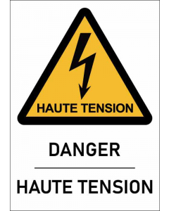 Panneau Danger de mort haute tension 2 format A