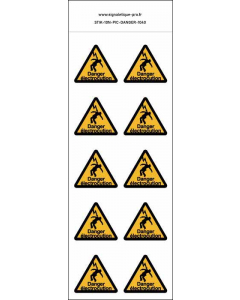 Panneau Autocollants Danger électrocution – 10N