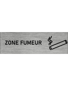 Plaque de porte Zone fumeur