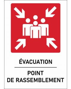 Panneau Point de rassemblement format A rouge