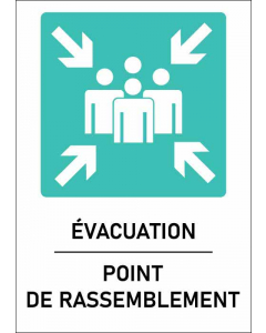 Panneau Point de rassemblement format A vert