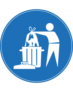 Pictogramme Utiliser les poubelles