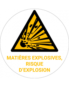 Panneau pictogramme Matières explosives, risque d’explosion