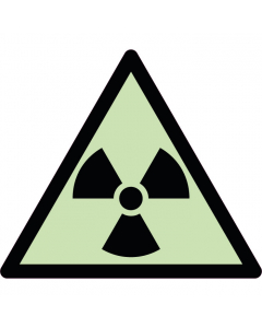  Panneau de danger matières radioactives ou radiations ionisantes photoluminescent