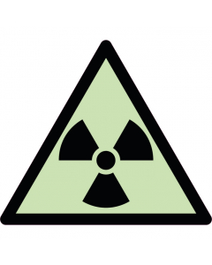  Panneau de danger matières radioactives ou radiations ionisantes photoluminescent
