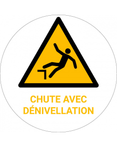 Panneau pictogramme Chute avec dénivellation