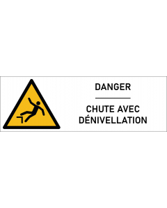 Signalétique danger chute avec dénivellation