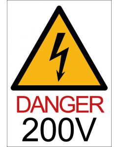Pictogramme danger électrique-200v