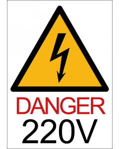 Commandez le panneau ou autocollant danger électrique-220v, sélectionnez selon votre support et votre taille. Envoi en express.
