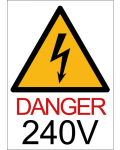 Pictogramme danger électrique-240v