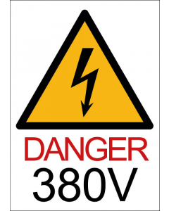 Pictogramme danger électrique-380v