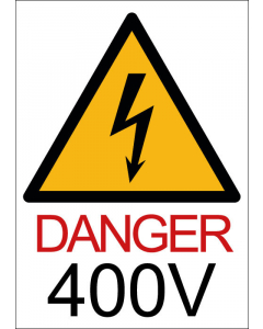 Pictogramme danger électrique-400v