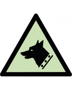 Panneau de danger chien de garde photoluminescent