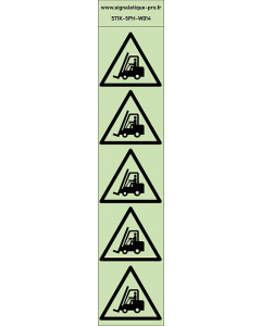 Autocollants photoluminescents Chariots élévateurs et autres véhicules industriels 5Ph