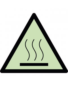 Panneau de danger surface chaude photoluminescent