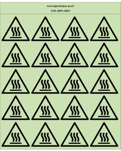 Autocollants photoluminescents  Surface chaude 20Ph