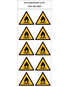 Panneau Matières inflammables – 10N