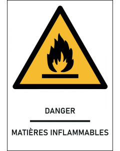 Panneau  Matières inflammables
