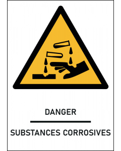 Panneau Substances corrosives