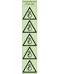 Autocollants photoluminescents Rouleaux contrarotatifs 5Ph