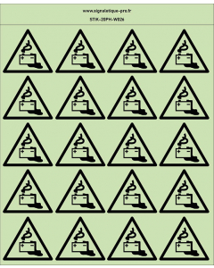 Autocollants photoluminescents Charge de la batterie en cours 20Ph