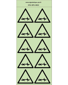 Autocollants photoluminescents fil de fer barbelé 10Ph