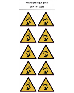 Panneau Chute d'objets 10N