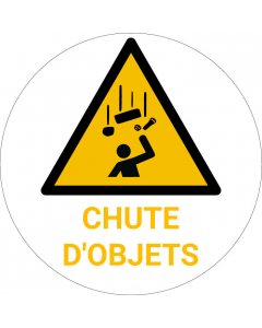 Panneau pictogramme Chute d'objets