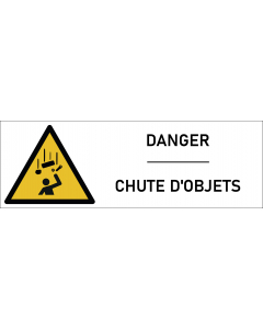 Signalétique danger chute d'objets 